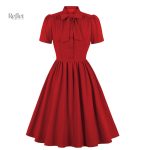 Robe vintage 60s, design élégant avec nœud