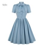 Robe rétro avec nœud, inspiration années 60