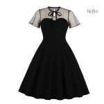 Robe rétro des années 60 en coton coloré