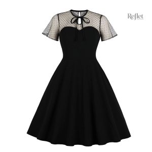 Robe rétro des années 60 en coton coloré