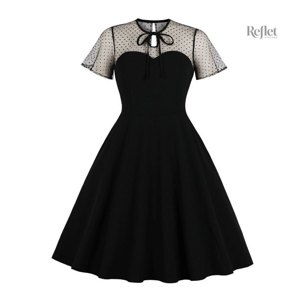 Robe rétro des années 60 en coton coloré
