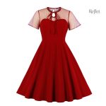 Modèle de robe années 60 à manches courtes