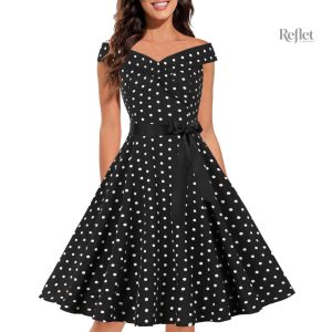 Robe cocktail années 60, motifs floraux et couleurs vives