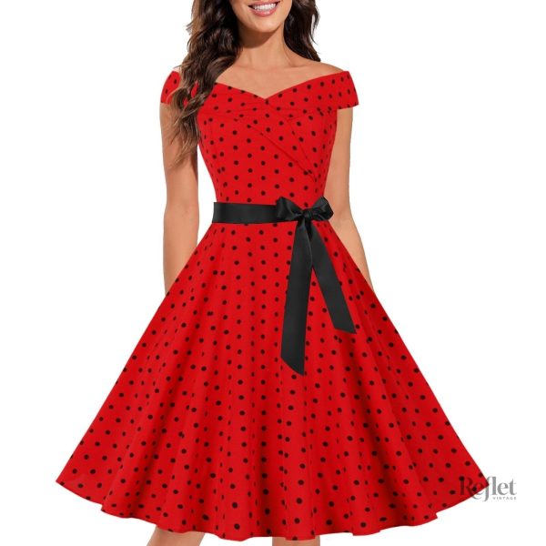 Robe cocktail femme, style années 60, tendance vintage