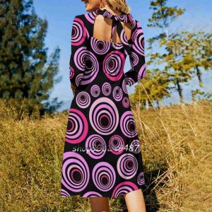Robe courte rétro des années 70, tissu léger et fluide