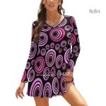 Robe années 70, courte et évasée, look festif