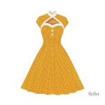 Robe courte années 60 au style rétro et élégant
