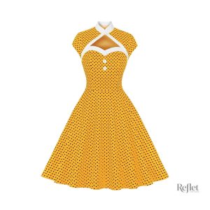 Robe courte années 60 au style rétro et élégant