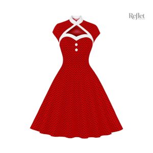 Robe vintage années 60, design coloré et féminin