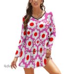 Robe années 70 à manches courtes