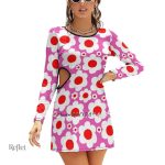 Robe courte année 70 en tissu léger