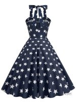 Robe courte rétro, palette de couleurs tendance
