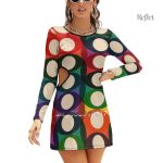 Robe courte à motif seventies pour femmes