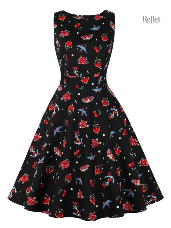 Robe couture années 50, look sophistiqué