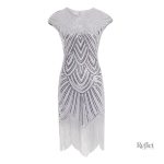 Robe années 30 avec décolleté en V