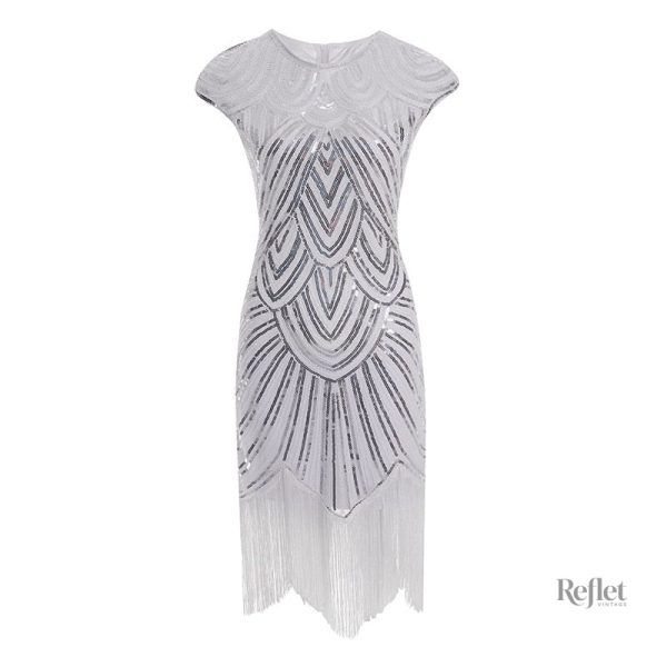 Robe années 30 avec décolleté en V