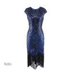 Robe rétro années 30 à motifs floraux