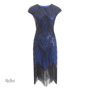 Robe années 30 en tissu léger et fluide