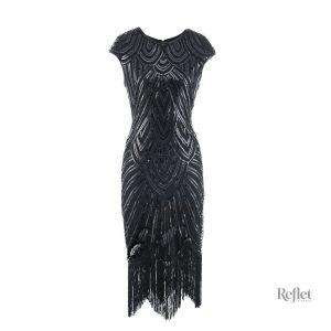 Robe élégante des années 30, coupe cintrée
