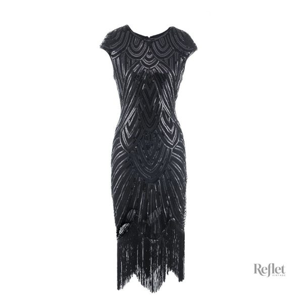 Robe élégante des années 30, coupe cintrée