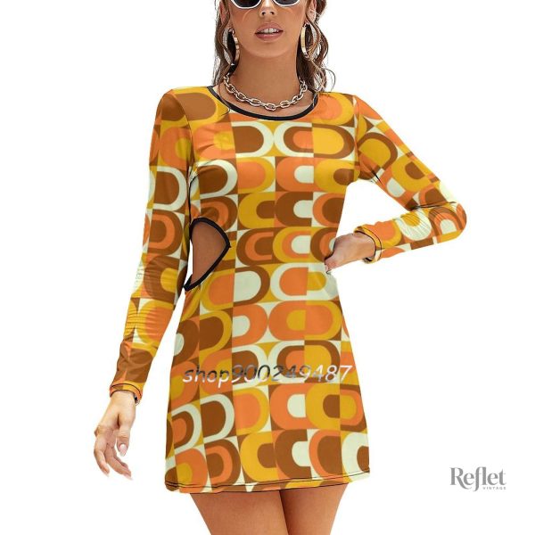 Robe à pois années 70, chic et décontractée