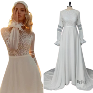 Robe de mariage style années 20 avec détails raffinés