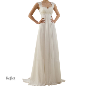 Robe de mariée féminine, design princesse blanc