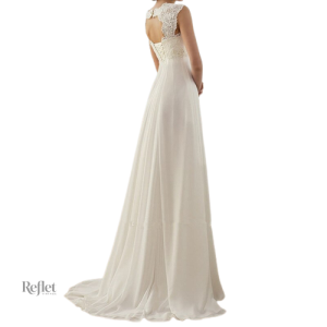 Robe de mariée romantique, silhouette princesse blanche