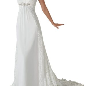 Robes de mariée princesse à manches courtes élégantes