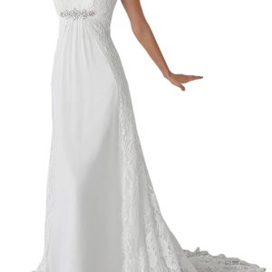 Robe de mariée princesse avec manches courtes romantique