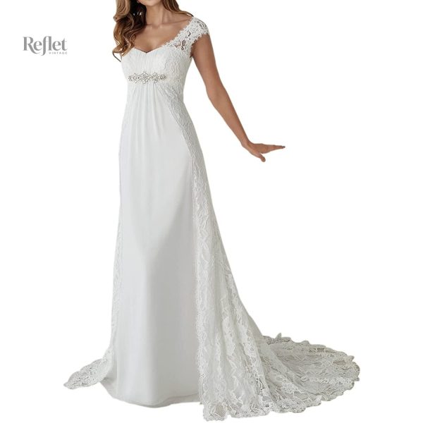 Robe de mariage princesse manches courtes pour un look féerique
