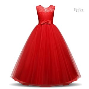 Robe de princesse rose avec volants
