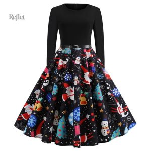 Robe soirée années 60, couleurs vibrantes et motifs