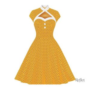 Robe vintage des années 60 à motifs colorés