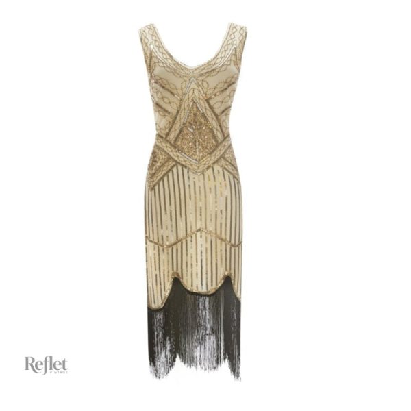 Robe années 30 avec imprimé floral délicat
