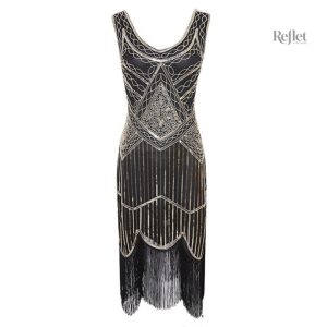 Robe rétro années 30, coupe cintrée