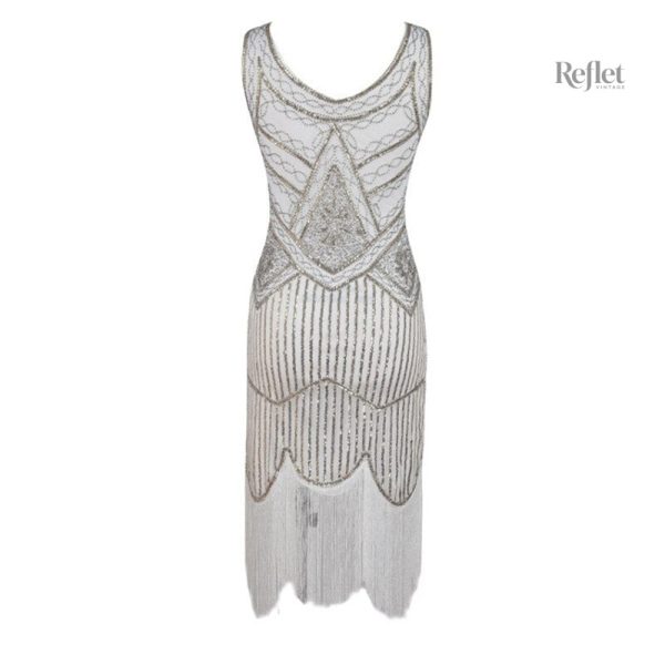 Robe années 30, détails en dentelle raffinés