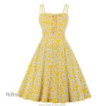 Modèle de robe d'été années 30, couleurs vives