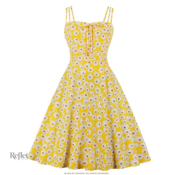Modèle de robe d'été années 30, couleurs vives