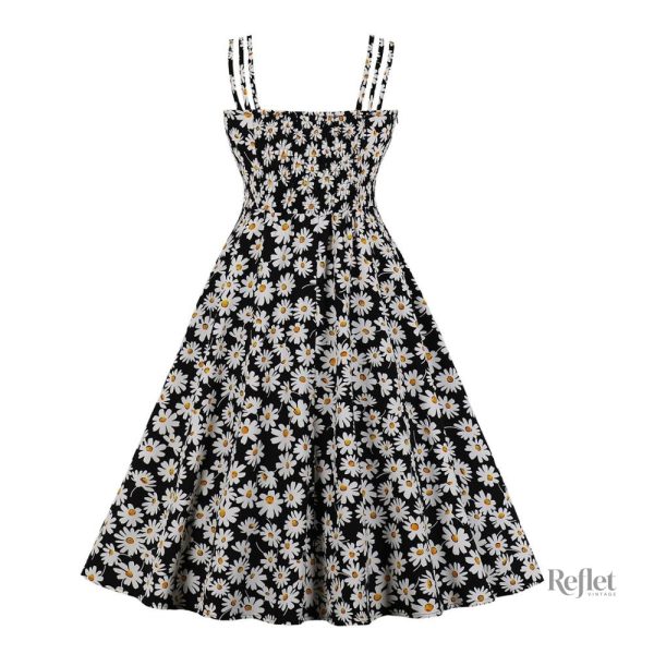 Robe d'été années 30 avec ceinture marquée à la taille