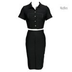 Robe élégante style rétro, coupe droite années 60