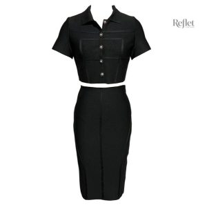 Robe élégante style rétro, coupe droite années 60