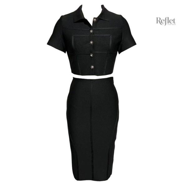 Robe élégante style rétro, coupe droite années 60