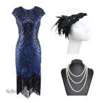 Robe femme années 30 à manches courtes