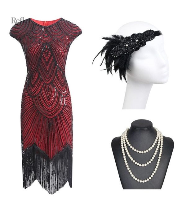 Robe femme des années 30 avec décolleté en V