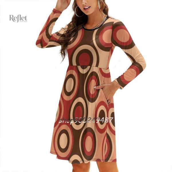 Robe longue années 70, design chic et élégant