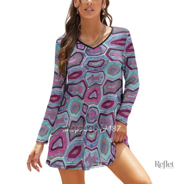 Robe hippie des années 70, coupe maxi tendance