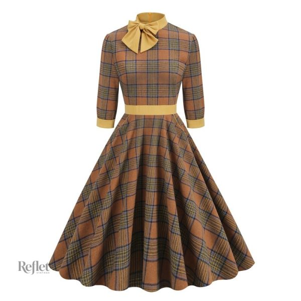 Robe années 60 colorée à motifs vintage