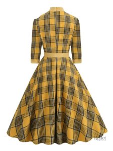 Robe midi 60s avec silhouette élégante