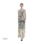 Robe noire années 20, style vintage, élégance rétro